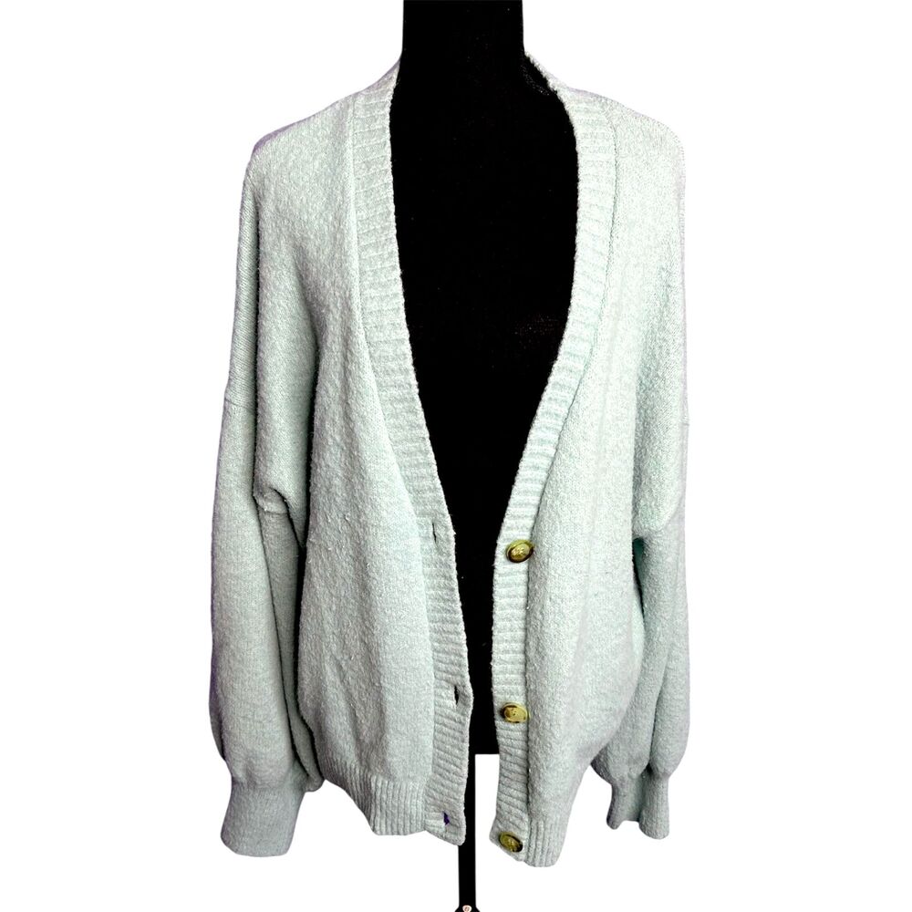 Joie Womens Mint Green Cardigan Sweater Sz XL Pastel Easter Soft Elevated Basic